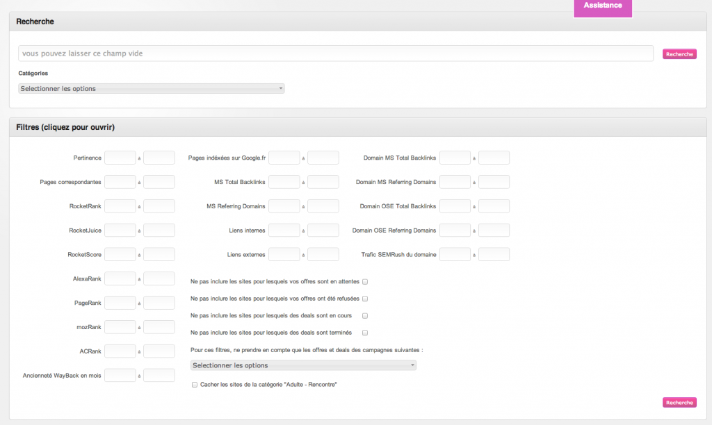 Recherche-RocketLinks